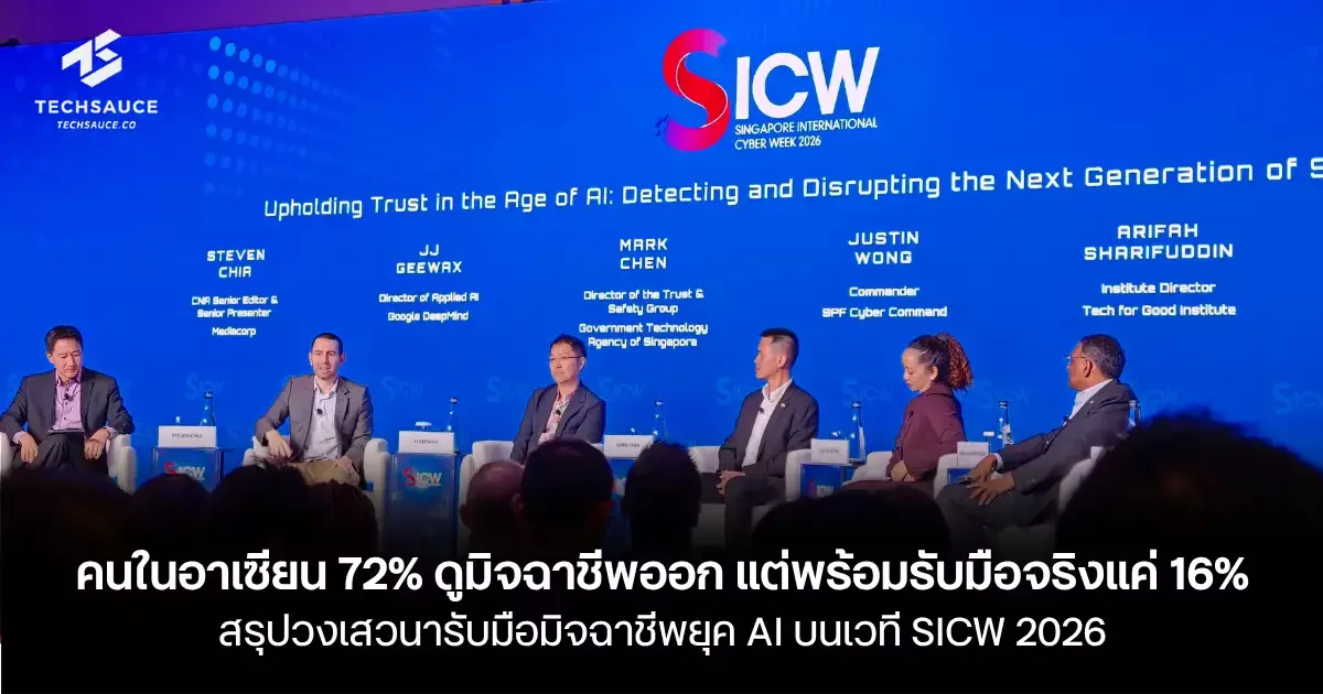 SICW 2026 ชี้มิจฉาชีพ AI ระบาด คนอาเซียน 72% จับสัญญาณหลอกได้ แต่พร้อมรับมือแค่ 16%